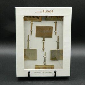 Anthropologie Cheese Please Set of Six Cheese Marker Set